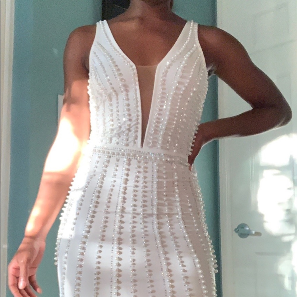 Banjul White Pearl Dress